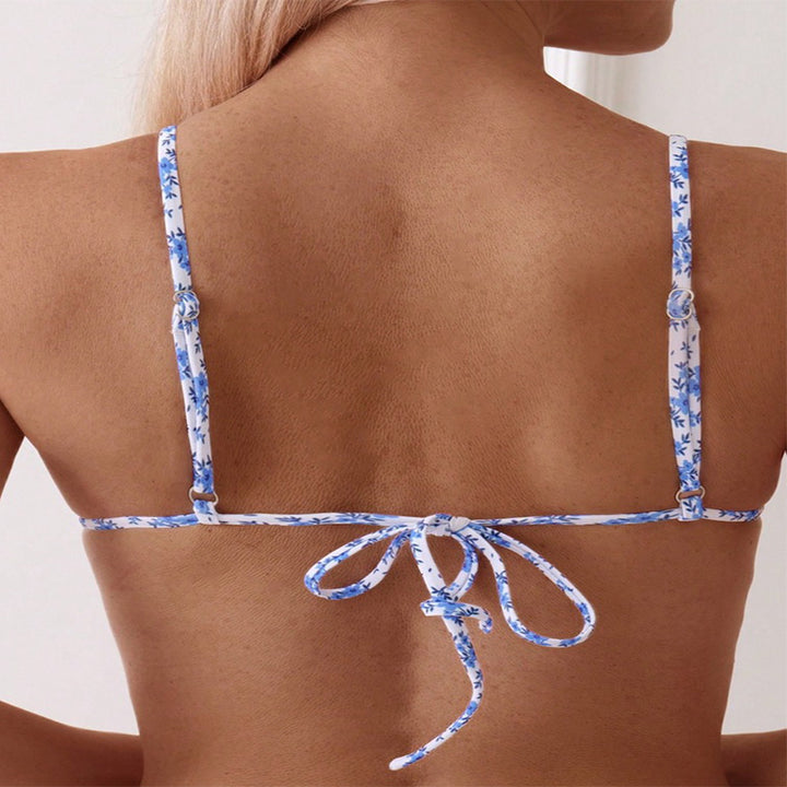 Dame triangel-bikini med elegant smykkedetalje Skovae