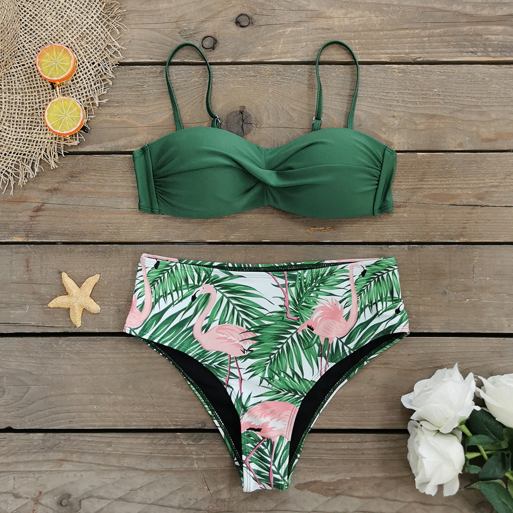 Dame Bikini-sæt med luksuriøs bustier-top og høj talje Stilla