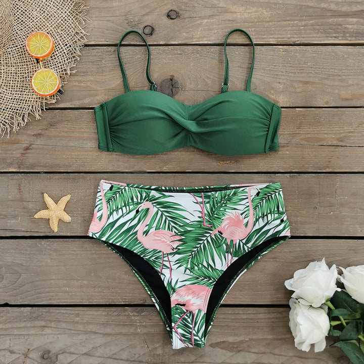 Dame Bikini-sæt med luksuriøs bustier-top og høj talje Stilla