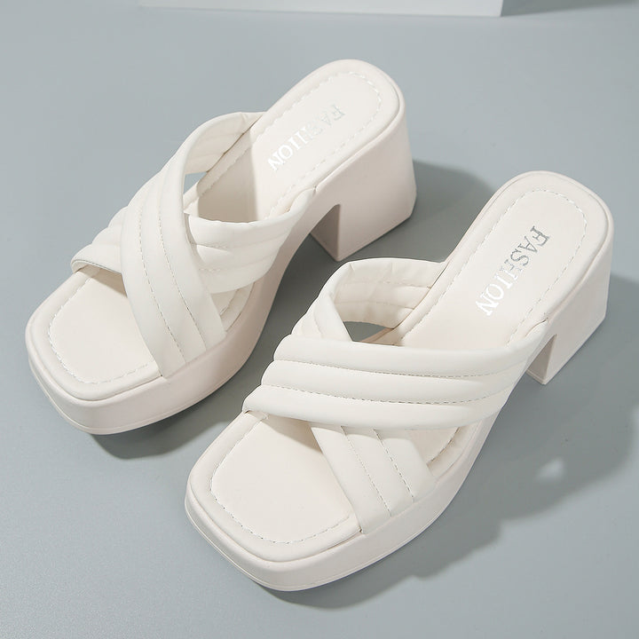 Dame Plateau-Sandaler i moderne design Stilla