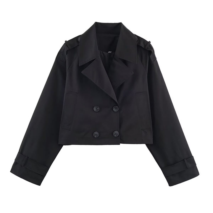 Dame mode cropped trenchjakke Stilla