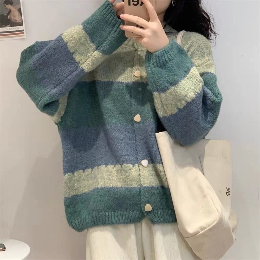 Kvinders fashionable strikket cardigan med mønsterdesign Stilla