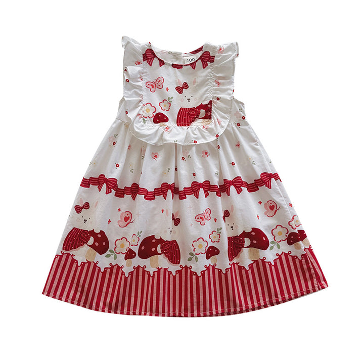 Pige Legende Floral Rynk Sommerkjole Stilla