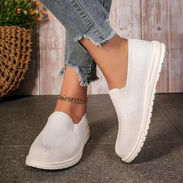 Dame Åndbare Slip-On Sneakers med fleksibelt Overmateriale og skridsikker Sål Stilla