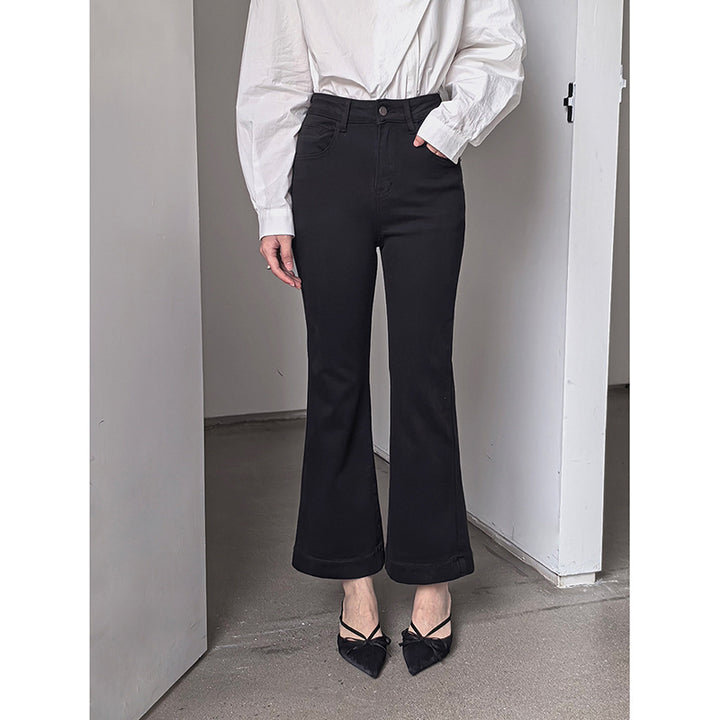 Dame Flared Jeans med høj talje og smart, bred ben Stilla