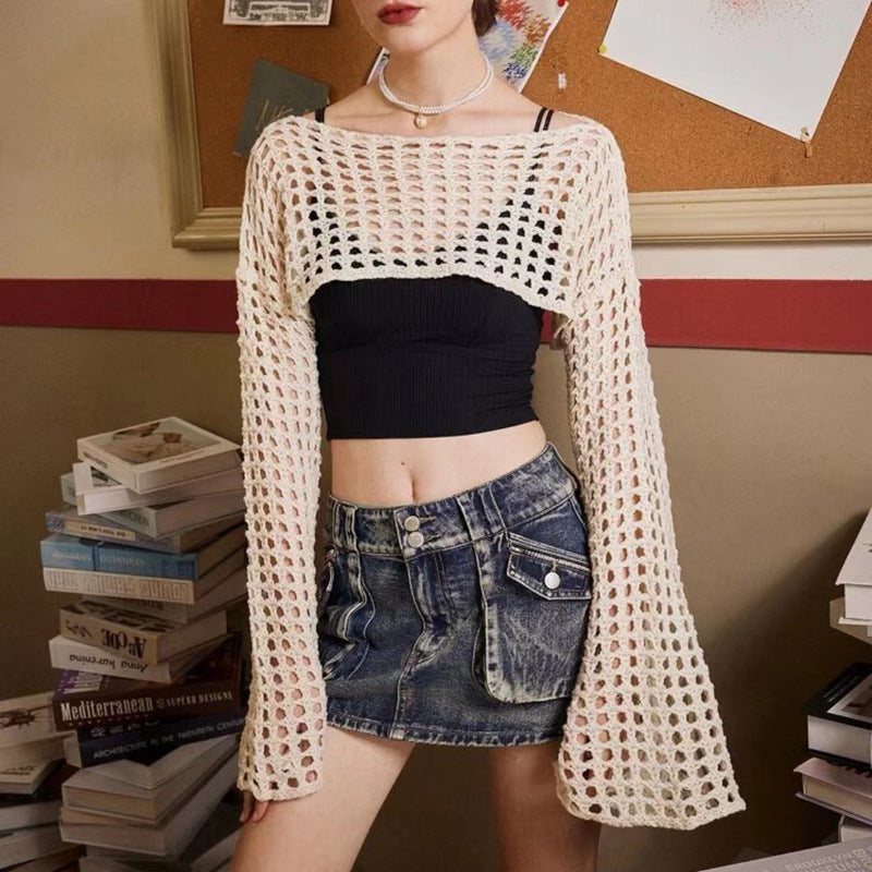Femme hæklede Off-Shoulder Top Stilla