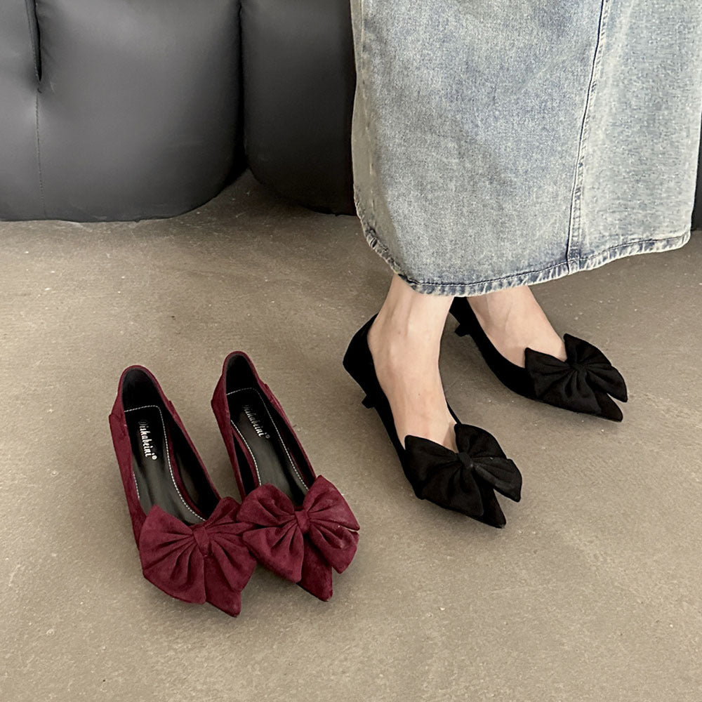 Dame elegante Sling-Pumps med moderigtigt sløjfedesign Stilla
