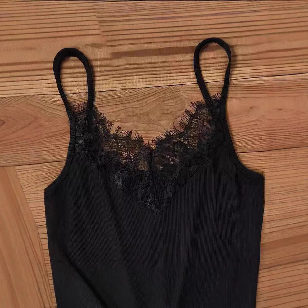 Dame Kvalitets Fritidskjole med Spidsetop og Floral Skørt Stilla