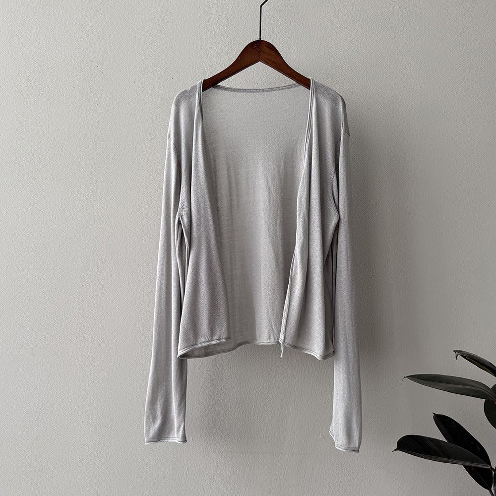 Damer afslappet cardigan med åbne front Stilla