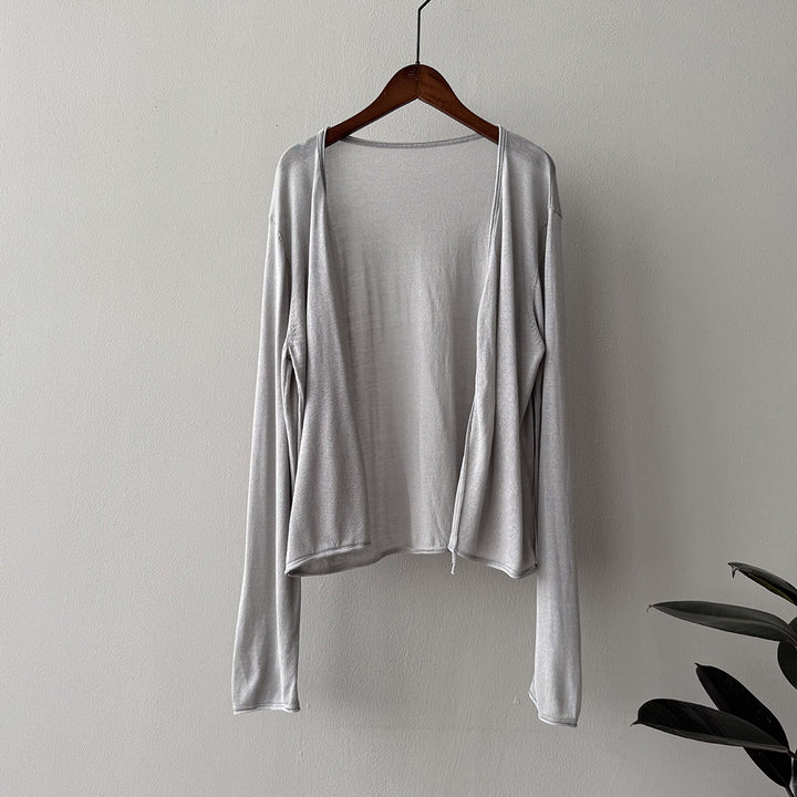 Damer afslappet cardigan med åbne front Stilla