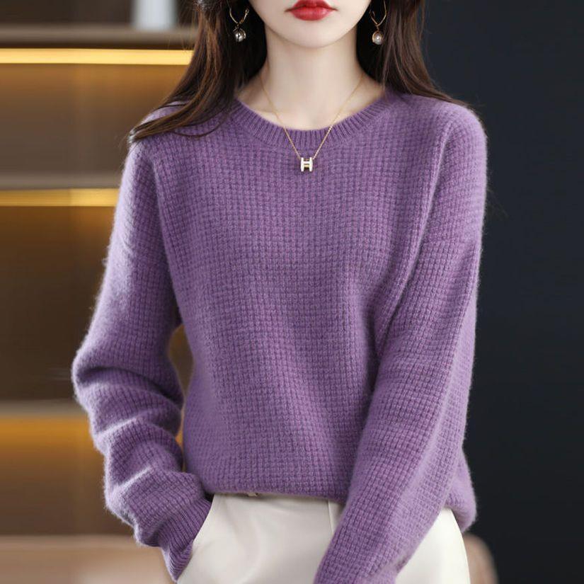 Kvinders afslappede og varme sweater lavet af ædel strik Stilla