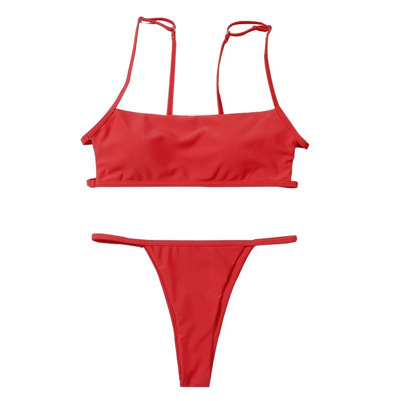 Dame bikini-sæt med minimalistiske lynlåsdetaljer og kvalitetsmateriale Stilla