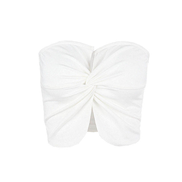 Dame Bustier top med drapering Stilla
