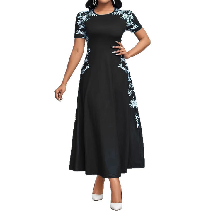 Dame Elegant Maxikjole med florale broderier Skovae