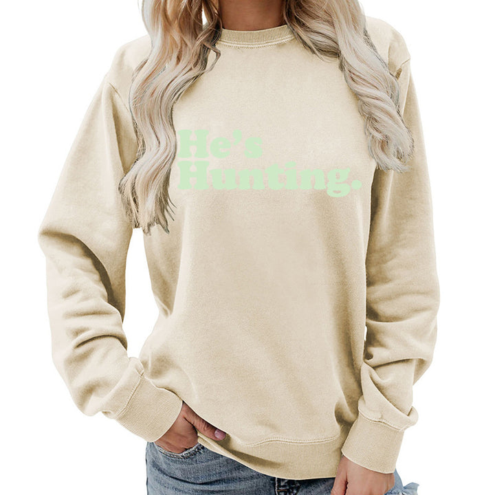 Kvinders sweatshirt med moderne skrift og afslappet snit Stilla