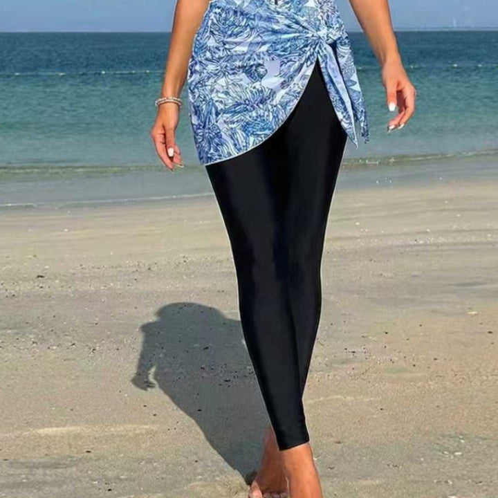 Damer sporty surfdragt med asymmetrisk snit og vildledetail Skovae