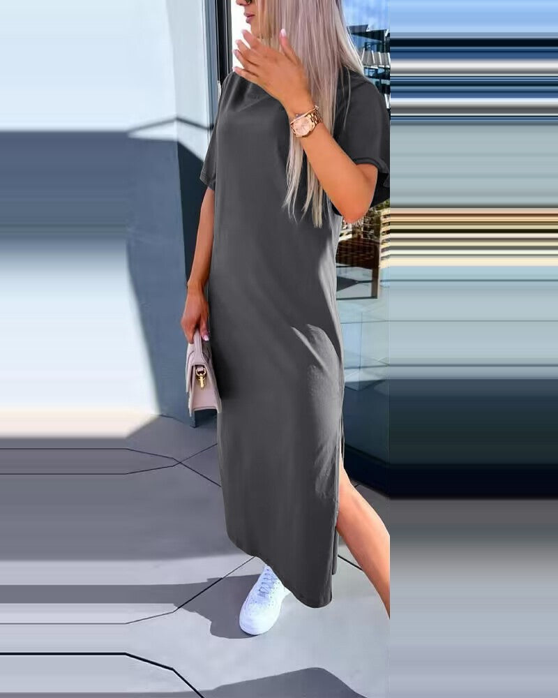 Dame Oversized Midi T-Shirt Kjole Stilla