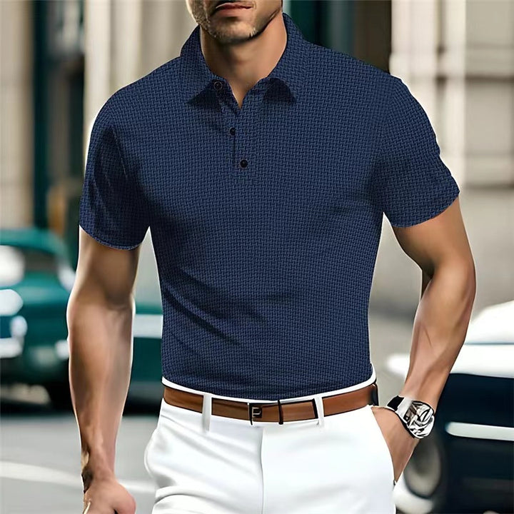 Herre Poloshirt med struktureret design og moderigtige accenter Stilla
