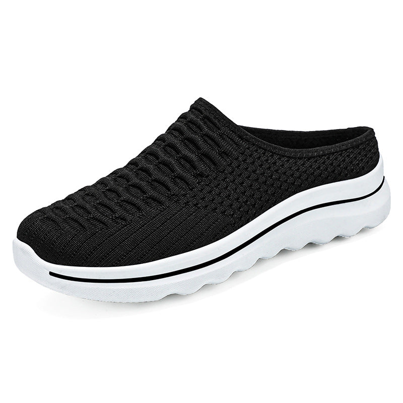 Femme Åndbare Strik-Slippers med Polstret Sål Stilla