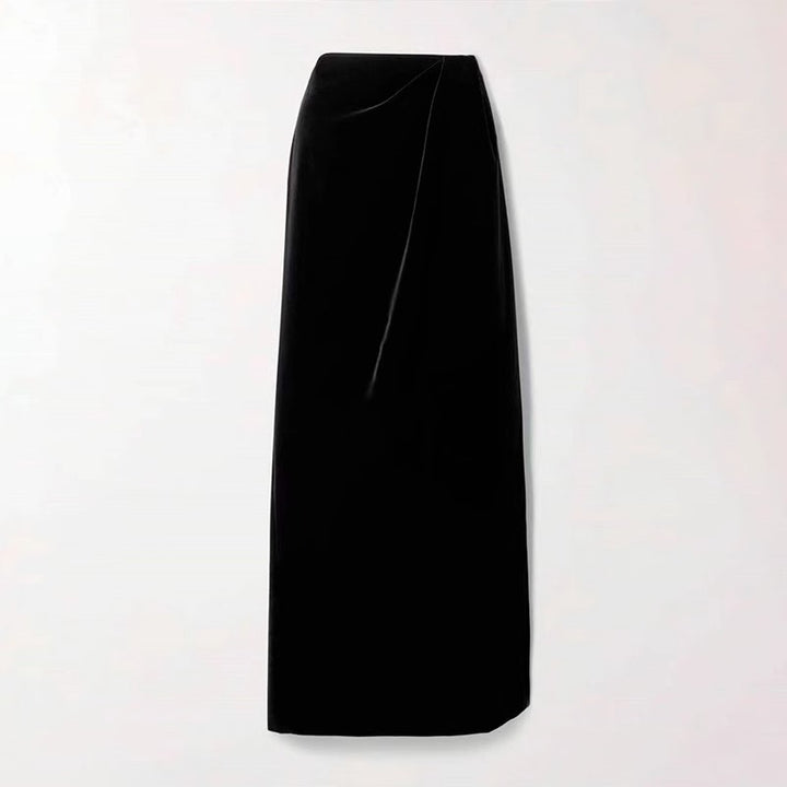 Dame Maxi-nederdel lavet af høj kvalitet stof med elegant fold Stilla