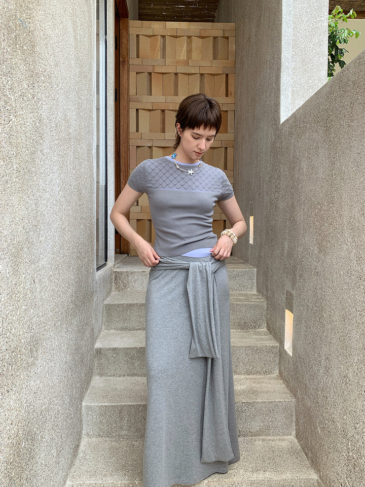 Dame wrapped skirt med elegant snit og legende bærevariationer Stilla
