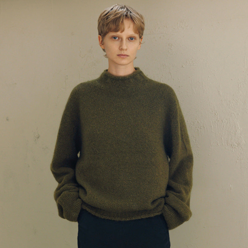 Dame hyggelig sweater med høj krave og ærmeløs snit Stilla