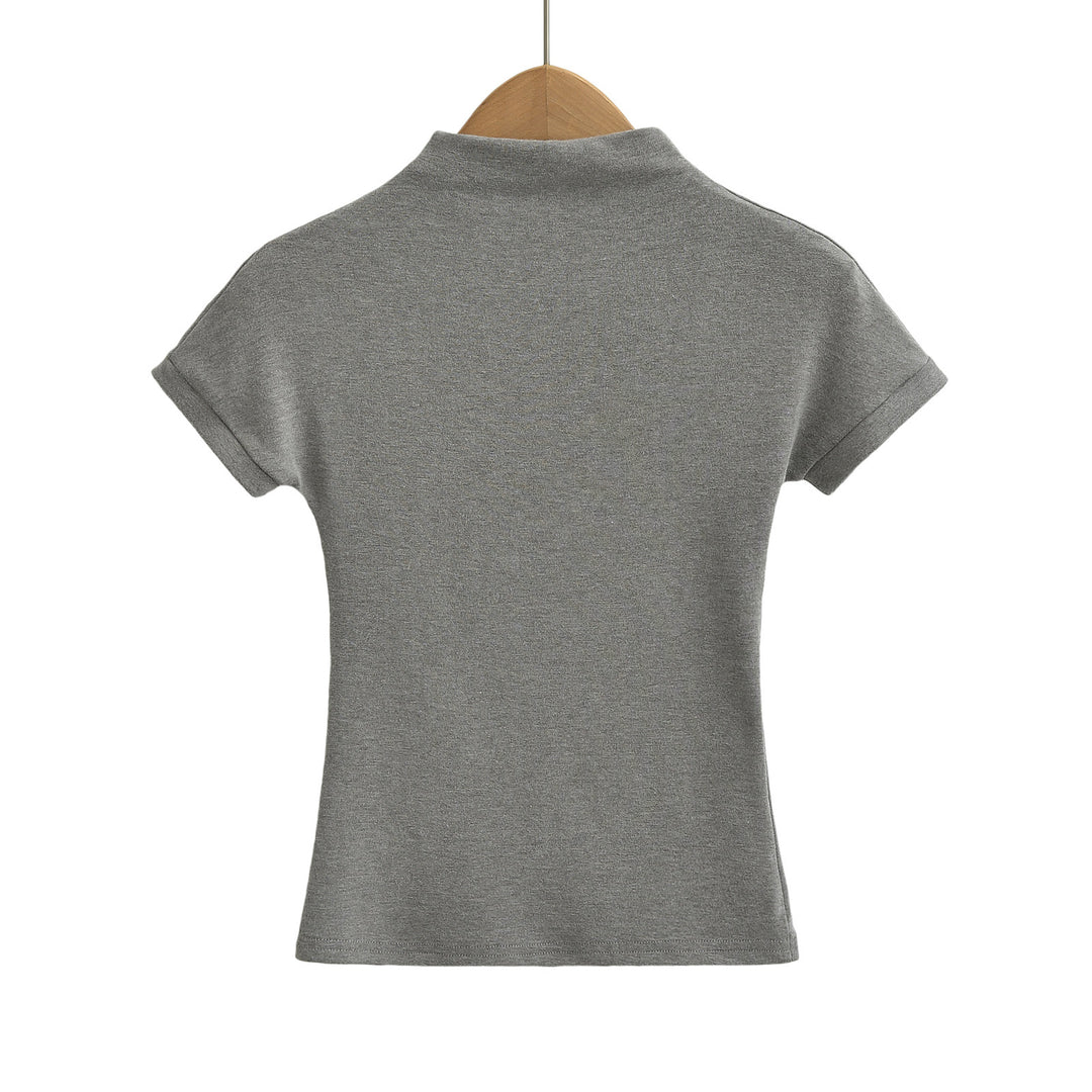 Dame Kortærmet Poloshirt med Ståkrave og tætsiddende pasform Stilla