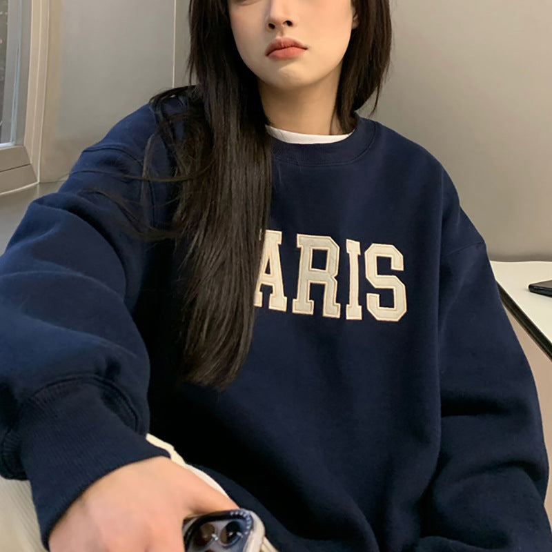 Dame casual sweatshirt med karakteristisk skrift Skovae