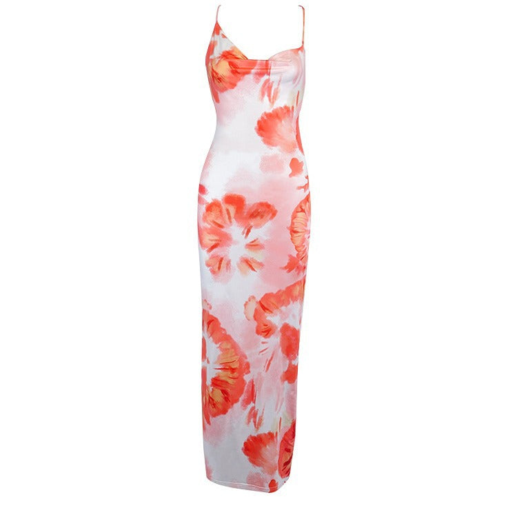 Dame Stretchy Blomster Maxikjole Stilla