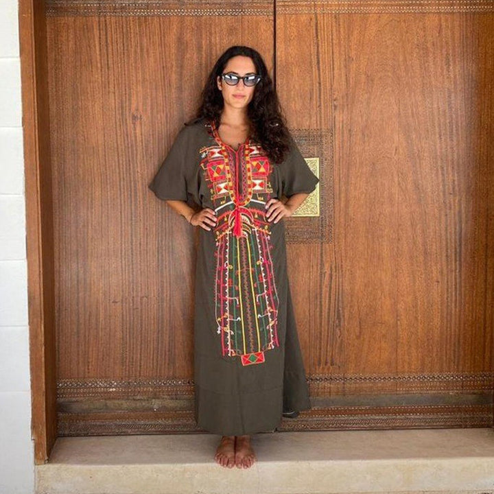 Dame Langærmet Kaftan Kjole Stilla