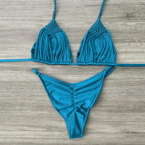 Dame Bikini-sæt med spændende fransede og justerbare stropper Stilla
