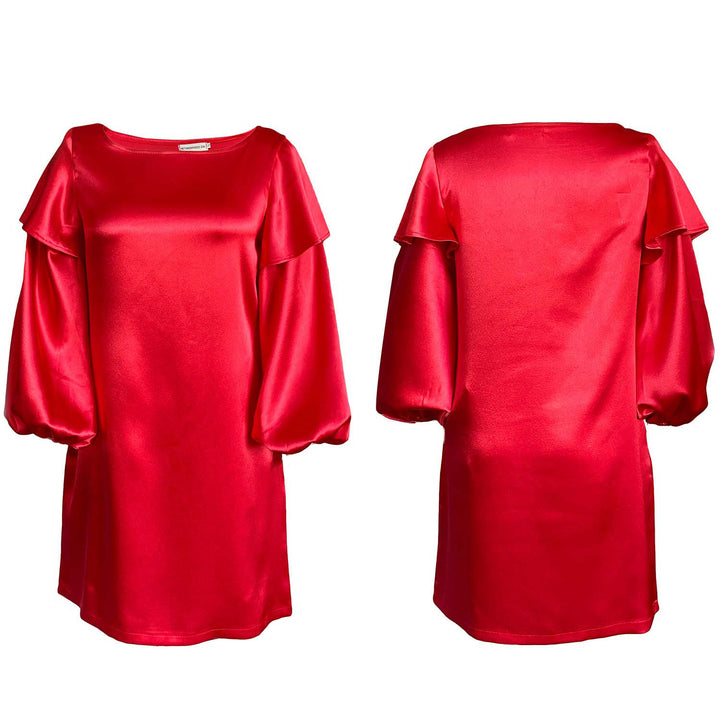 Dame elegants kjole med voluminøse ærmer Stilla