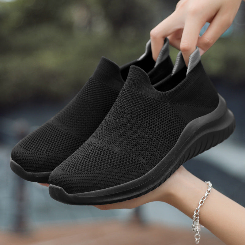 Unisex nan åndbare strik-sneakers med ergonomisk memory-fodsål Skovae