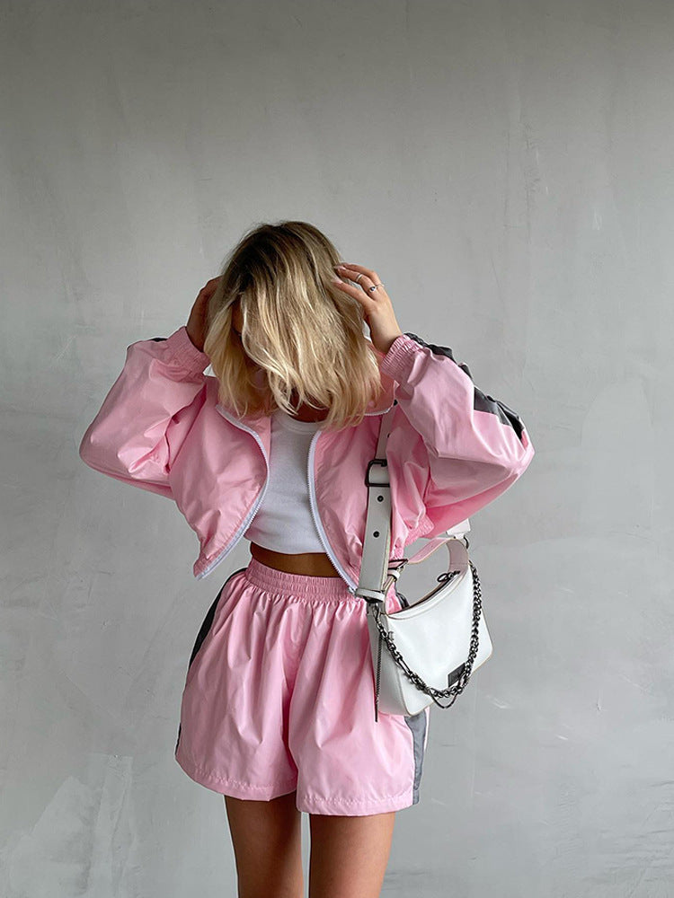 Kvindernes sporty jumpsuit med højt krave og elastisk talje Skovae