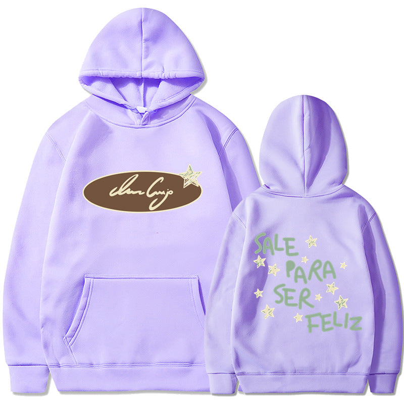Kvinders hoodie sweatshirt med kreativ skrifttype og iøjnefaldende design Skovae