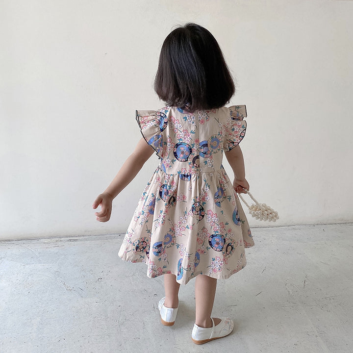 Pige Floral Print Kjole Stilla
