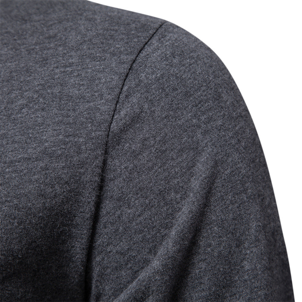 Herren nan minimalistisk rundhalset sweatshirt lavet af bomuldsblanding med ribbede mansjetter Skovae