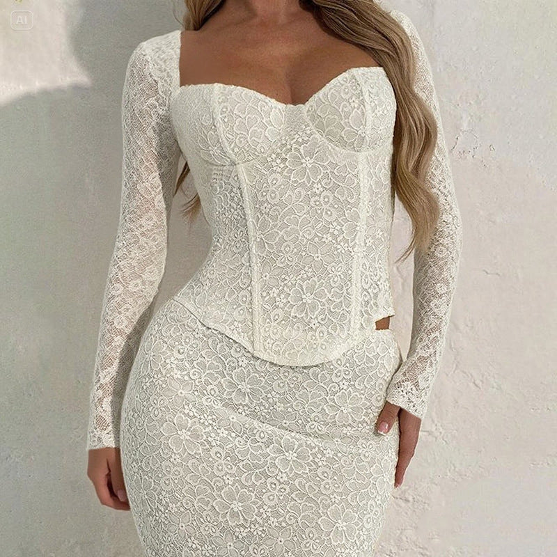 Dame elegant spidsbluse med lange ærmer og taljeret snit Skovae