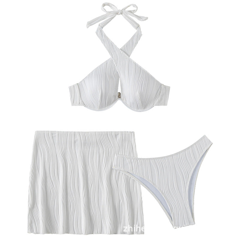 Dame Bandeau-Bikini-top med detaljeorienteret rynket design Skovae