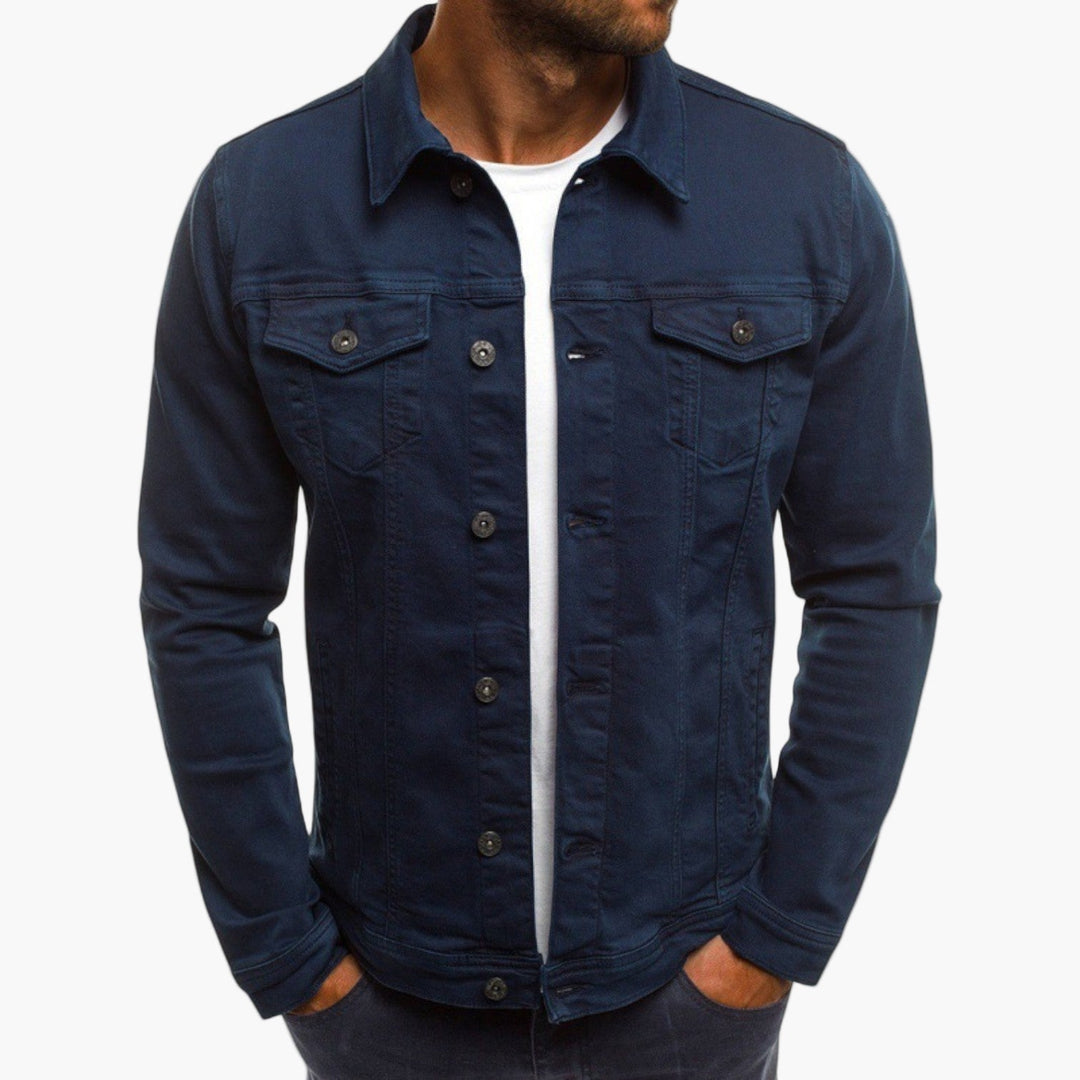 Stilla | Jeansjakke Slim Fit - Klassisk Fritidslook til Hverdag og Arbejde