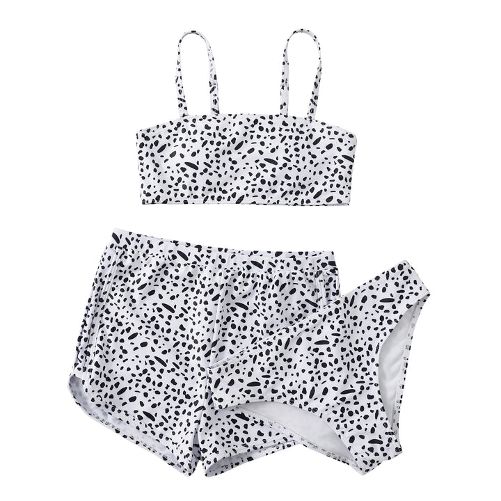 Dame Bikini-sæt med floralsk solblomstmotiv og højt skåret taljebånd Stilla