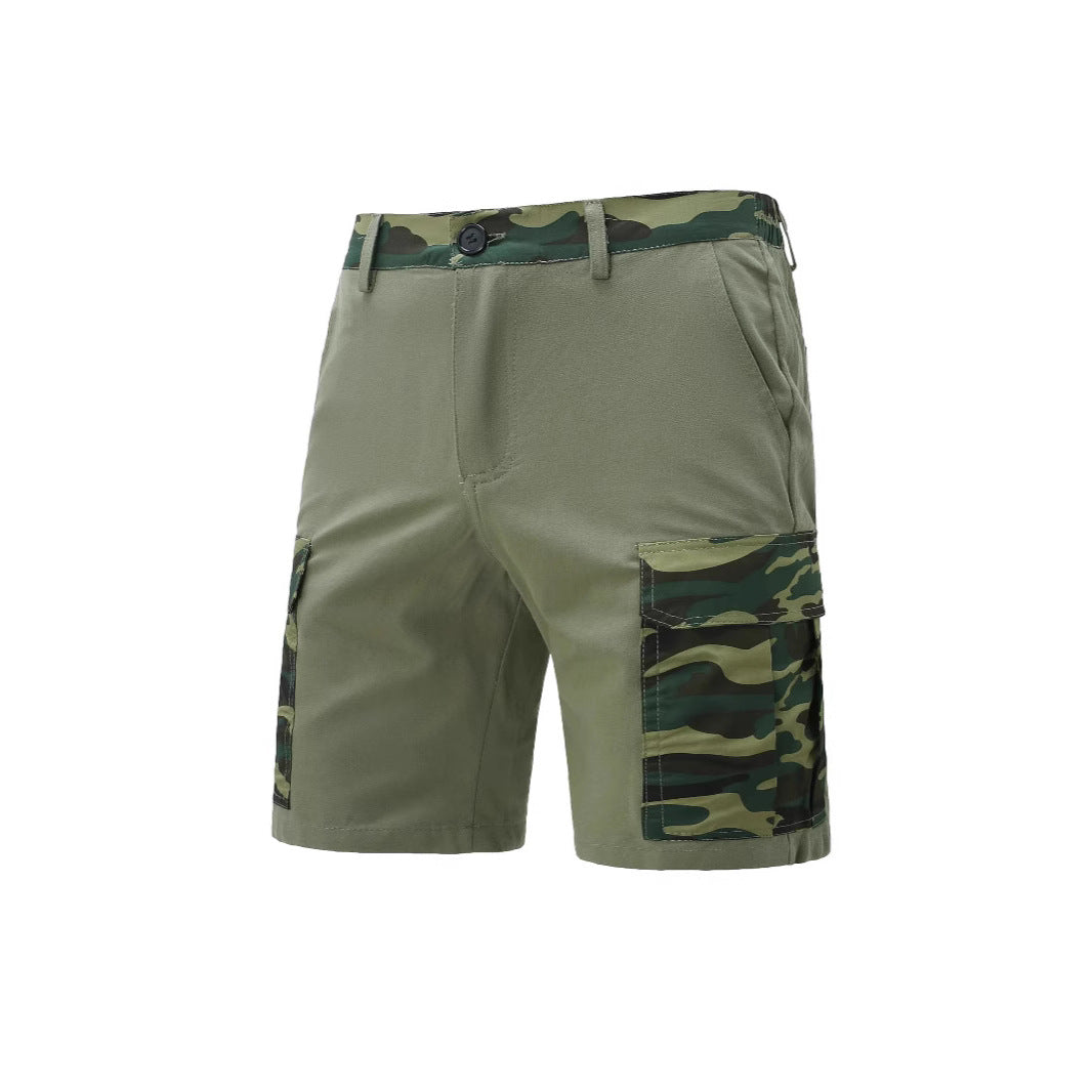 Herrer Cargo-shorts med alsidige lommer og elastisk linning Stilla