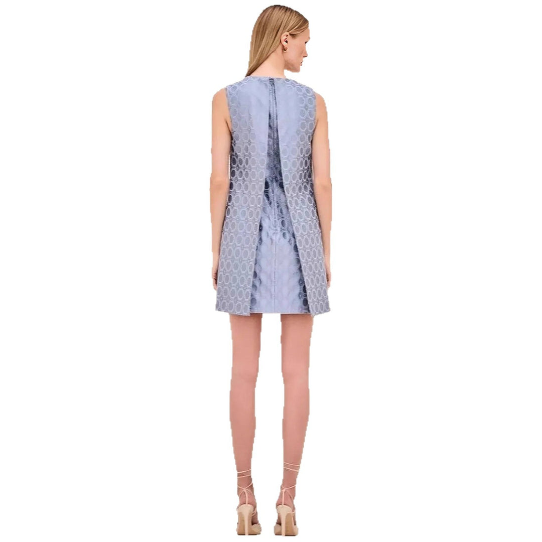 Dame nan Jacquard-til-del med ærmeløs lang vest og figursyet bustier-minikjole Skovae