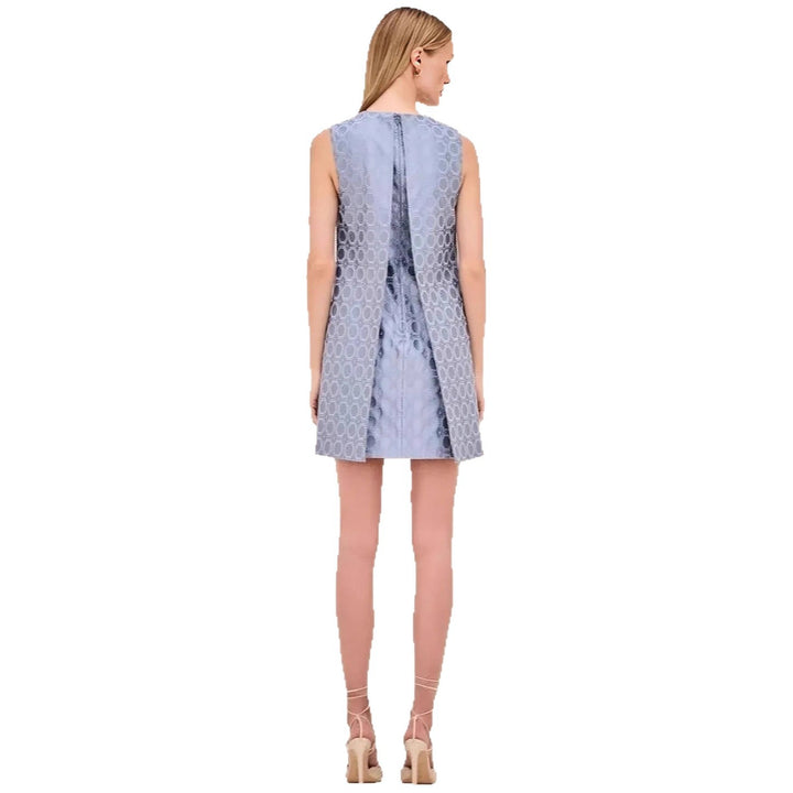 Dame nan Jacquard-til-del med ærmeløs lang vest og figursyet bustier-minikjole Skovae