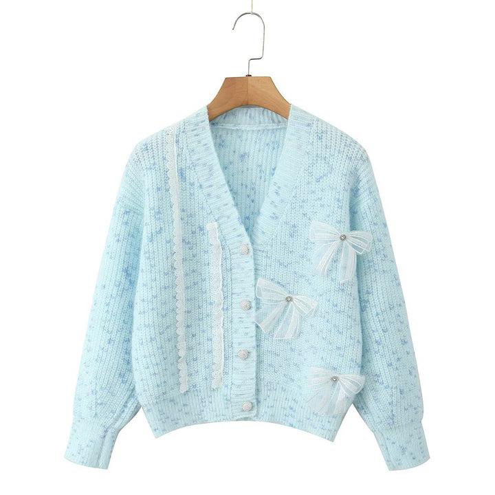 Kvinderne Cozy Cardigan med Delikate Sløjfedetaljer Stilla