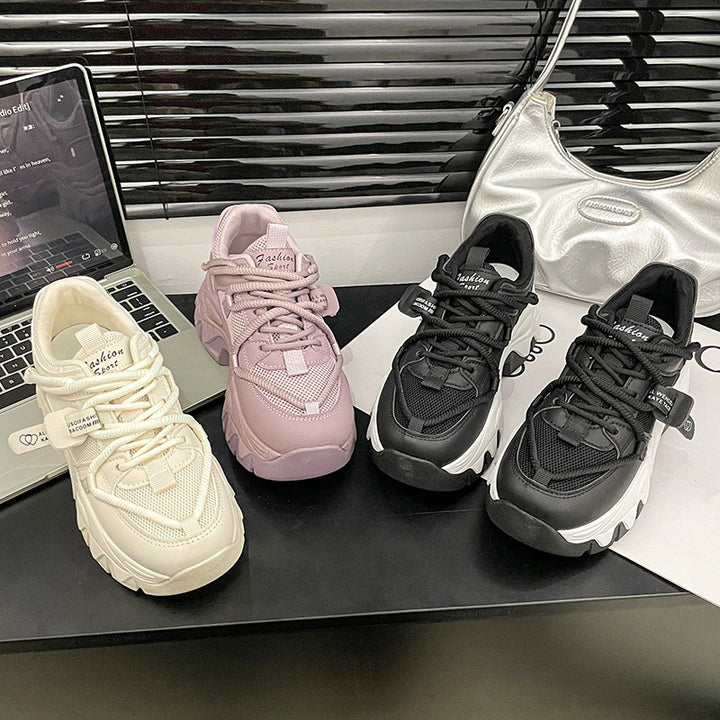 Dame Sporty Chunky Sneakers med stødabsorberende sål og innovativ mesh-konstruktion Stilla
