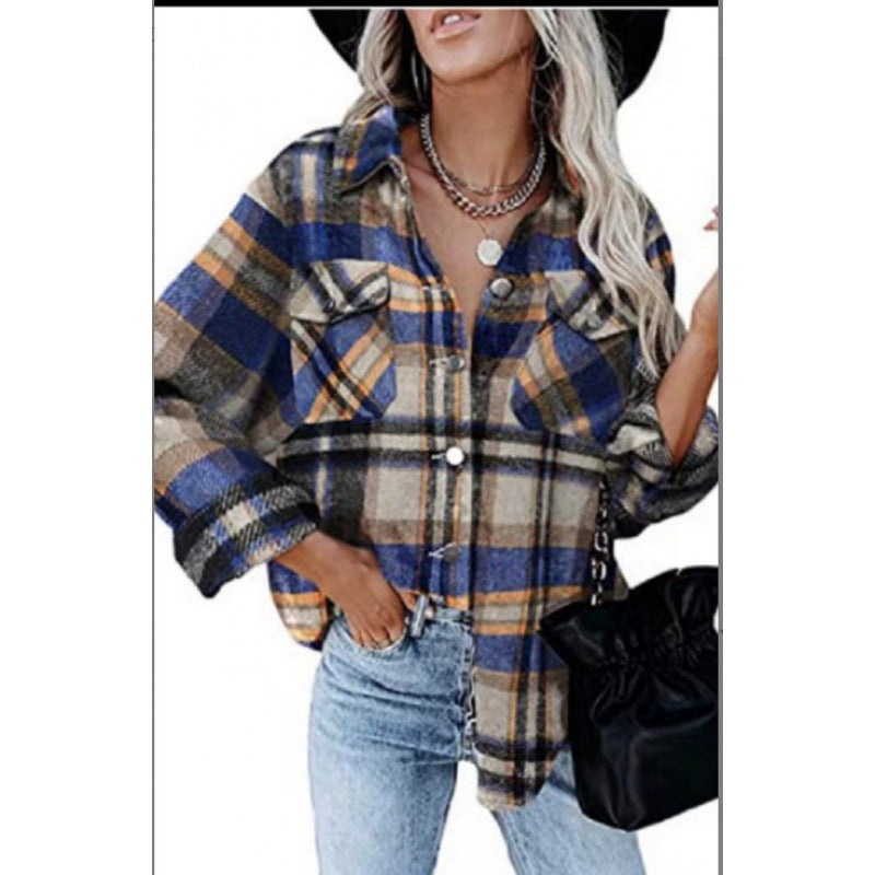 Dame Ternet Flannel-Skjortejakke med påsatte lommer Stilla