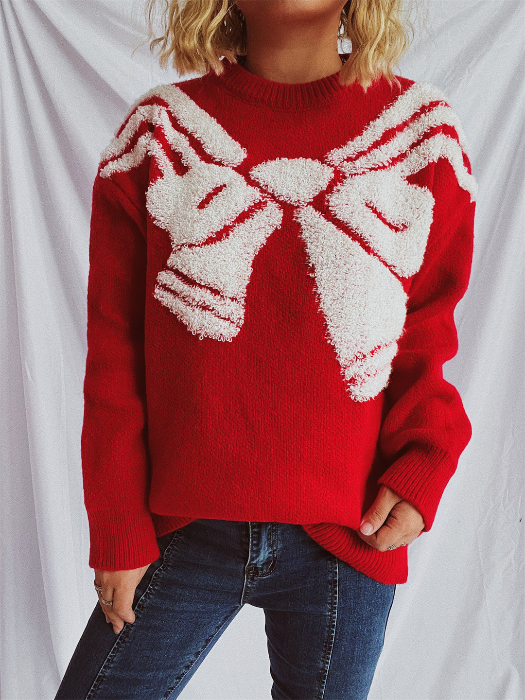 Kvinders sweater med kreativt 3D-design Stilla