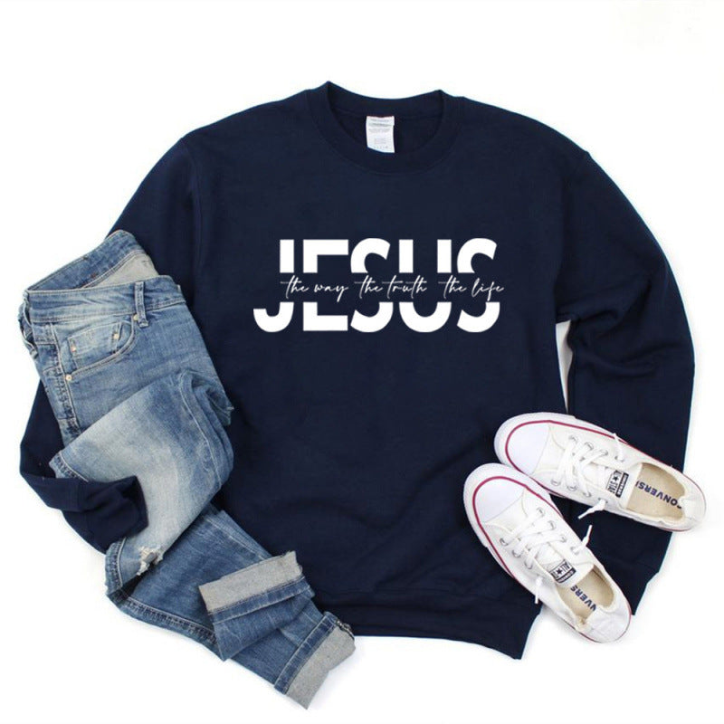 Kvinders afslappede sweatshirt med inspirerende citat og høj bærekomfort Skovae