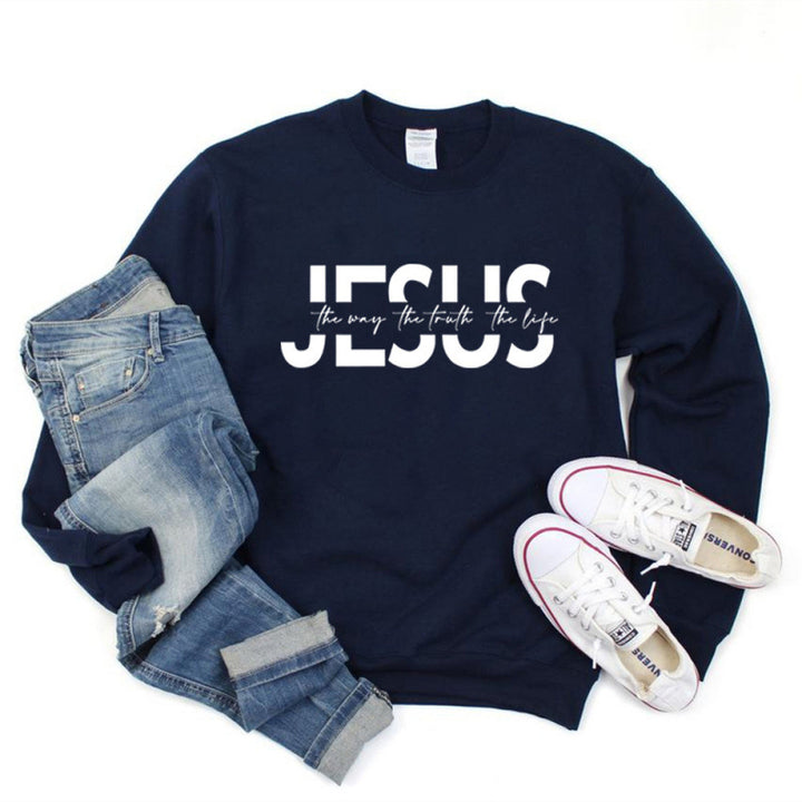 Kvinders afslappede sweatshirt med inspirerende citat og høj bærekomfort Skovae